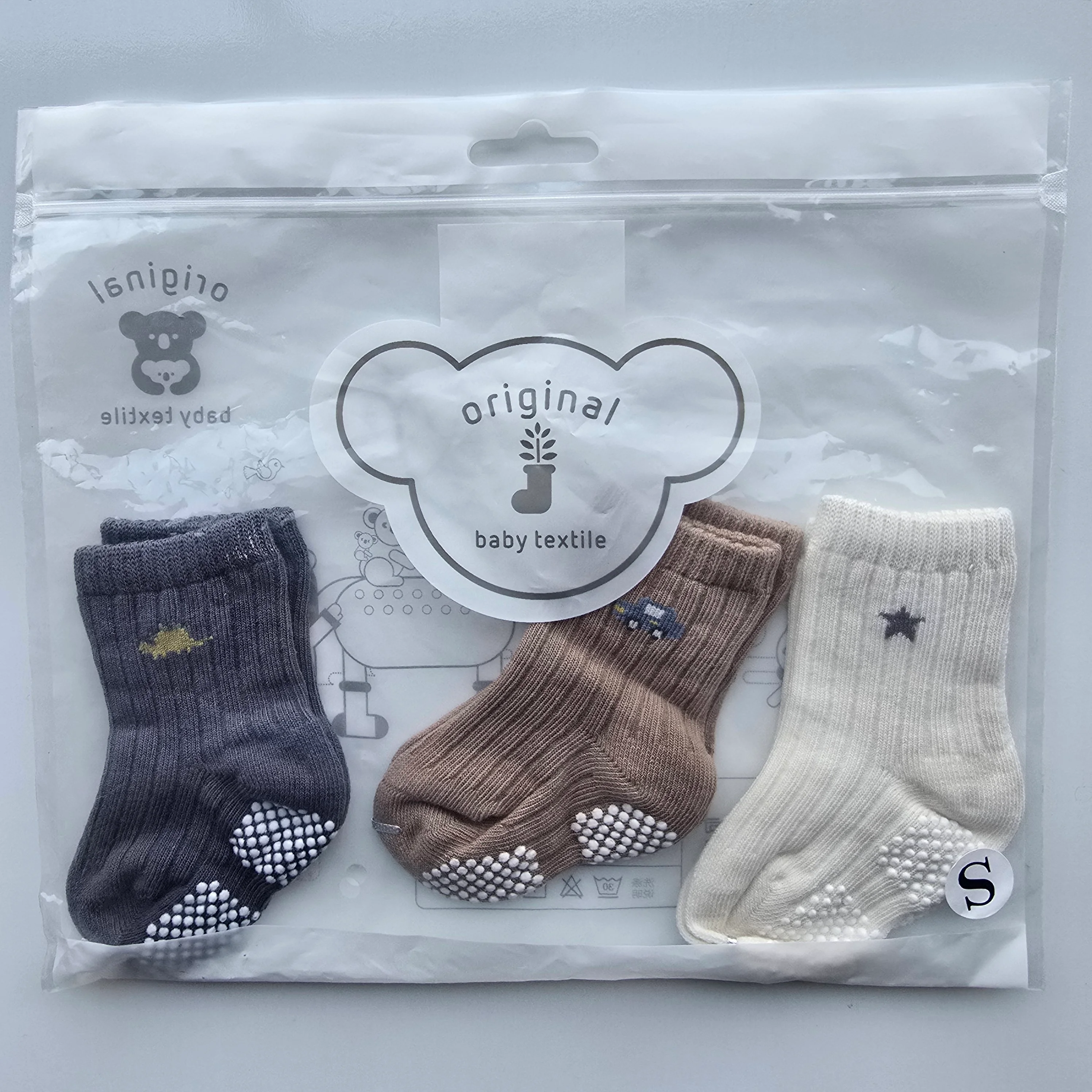 Pack X3 Medias antideslizantes 0-6M - 2