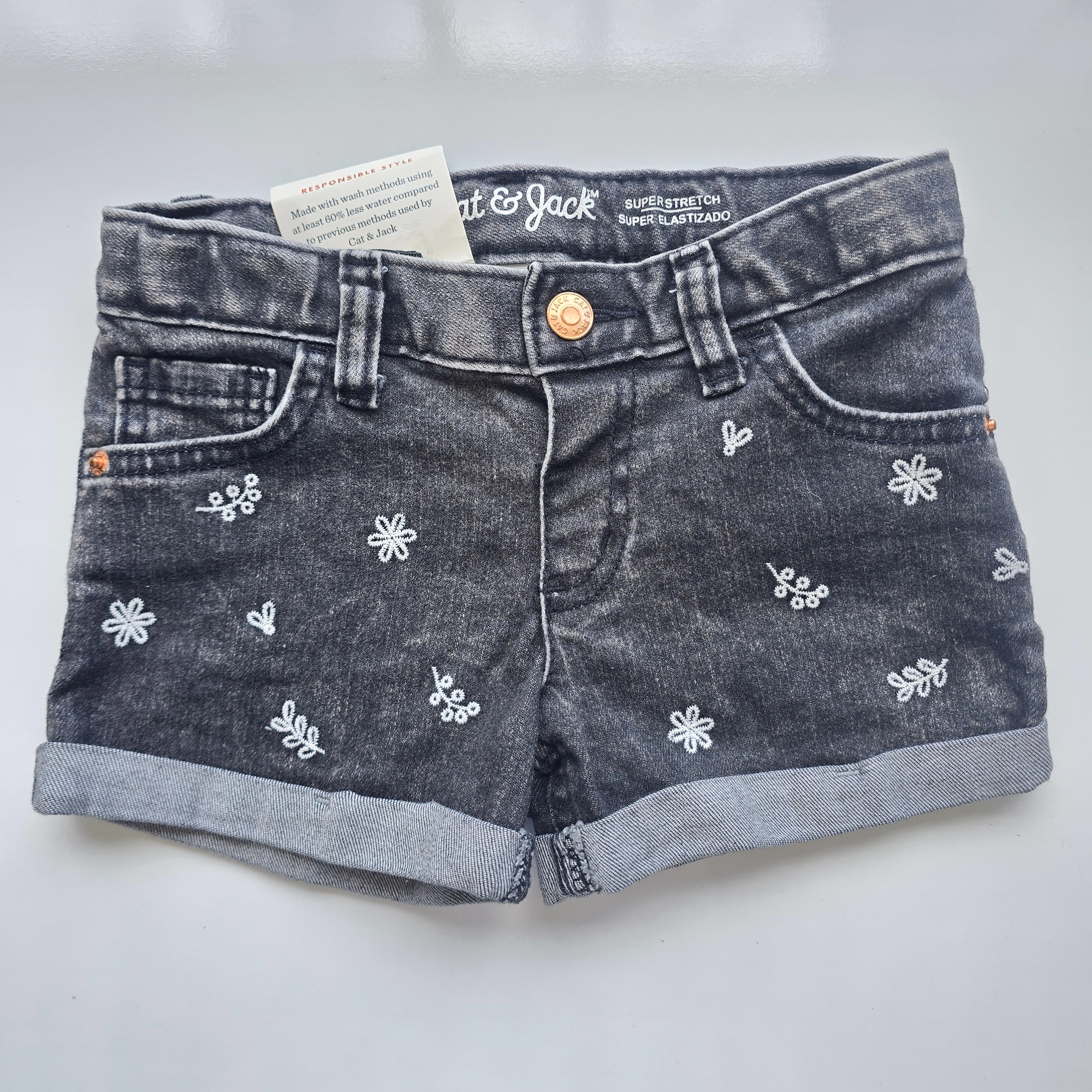 Short jean Cat&Jack *con goma ajustable - 1